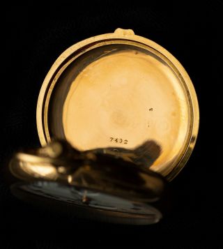 L.  LEROY & Cie Paris,  No 65942,  chronograph 18K gold,  enamel dial,  circa 1900 7