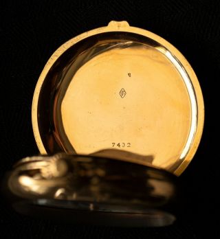L.  LEROY & Cie Paris,  No 65942,  chronograph 18K gold,  enamel dial,  circa 1900 8