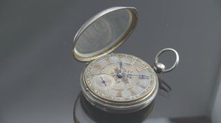 Stunning 1850’s Antique Sterling Silver Swiss Key - Wind Pocket Watch