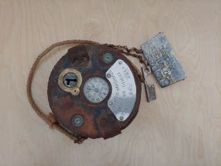 Detex Vtg Watchmans Clock & Key With Station Irwin Twp Police/ Fire