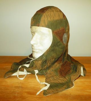 Ww2 German Luftwaffe Wehrmacht Swamp / Marsh Camouflage Winter Hood 2 -