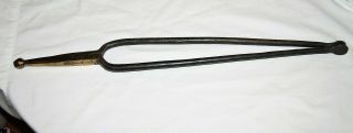 Antique Fireplace Tongs - 17th Century Brass And Wrought Iron