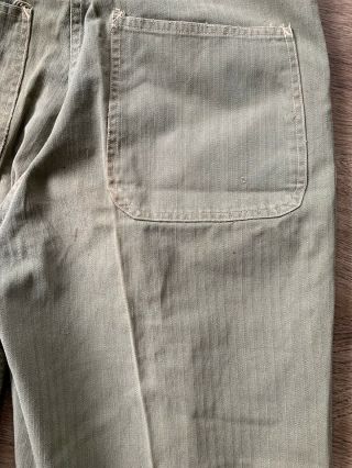 VINTAGE WW2 USMC US MARINES P41 HBT PANTS COMBAT UTILITY TROUSERS 32x29 12