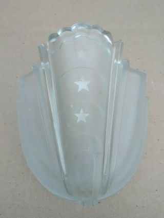 Vintage Art Deco Slip Shade Frosted Glass Wall Sconce Light Cover