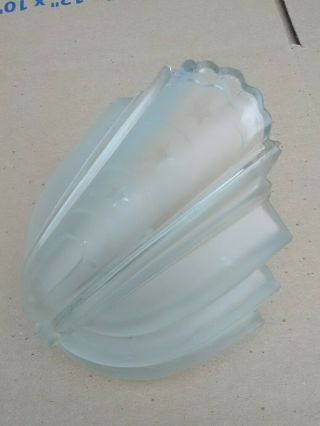 VINTAGE ART DECO SLIP SHADE FROSTED GLASS WALL SCONCE LIGHT COVER 2