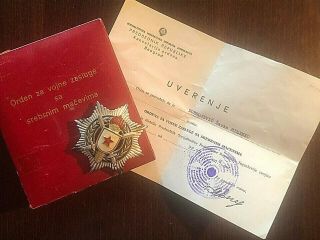 Yugoslavia: Order Of Military Merit 3rd Class Rare Box