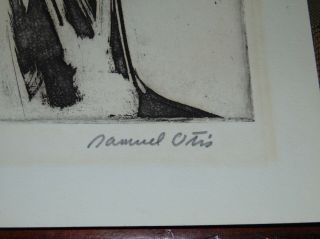 MID CENTURY Modernist 1961 ABSTRACT Print SIGNED SAMUEL OTIS 4