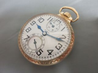 Elgin B.  W Raymond 21 Jewels Vintage Up/down Indicator Pocket Watch