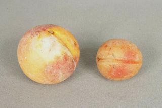 Antique Vintage Italian Alabaster Marble Stone Fruit Peach Nectarine