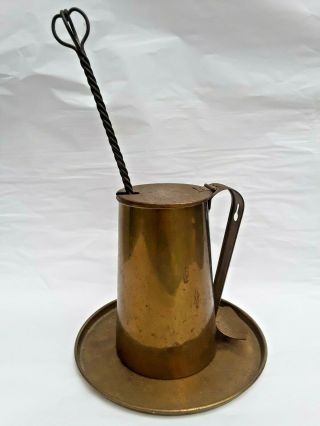 Vintage Cape Cod Shop Brass Fire Starter Oil Torch Smudge Pot Pumice Wand