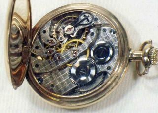 ANTIQUE MASONIC 1910 SOUTH BEND 419 DOUBLE ROLLER 12s 17J POCKET WATCH RUNNING 8