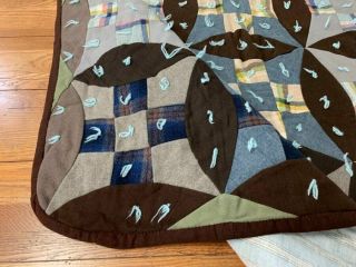 PA Mennonite Vintage Improved Nine Patch QUILT Wools Graphic 6