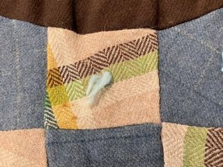 PA Mennonite Vintage Improved Nine Patch QUILT Wools Graphic 7