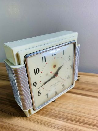 Vintage General Electric Ge Telechron Kitchen Wall Clock Model 2ha43