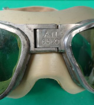 NAVAL & MARINE AVIATOR’S AN - 6530 FLYING GOGGLES W/TAN CUSHION 2