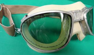 NAVAL & MARINE AVIATOR’S AN - 6530 FLYING GOGGLES W/TAN CUSHION 7