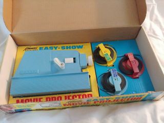 Late 60 ' s Kenner Easy Show Movie Projector 3 Film Reels (see photos) 2