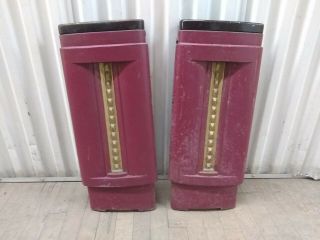 American Seating Co Cast Iron Movie Theater Seat Ends Art Deco 1929