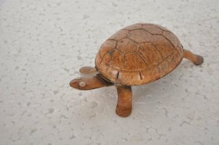 Vintage Wind Up Small Litho Tortoise Tin Toy,  Collectible
