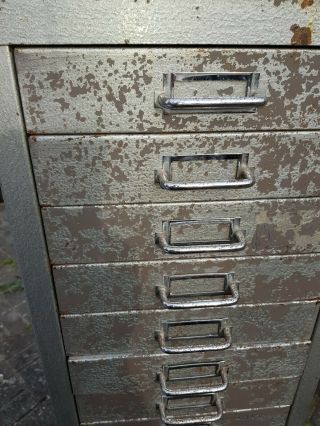 Vintage 15 Drawer steel Cabinet with paint 2