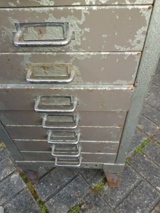 Vintage 15 Drawer steel Cabinet with paint 4