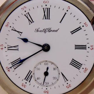 Antique 1911 SOUTH BEND 15 Jewels Pocket Watch - DIAL - Size 18 - RUNS 5