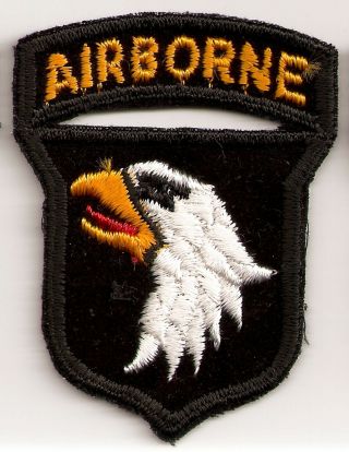 Vietnam Era 101st Airborne Division Patch On Velvet B