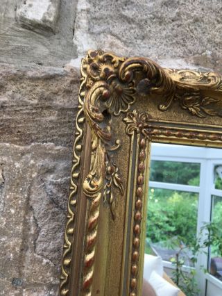 Beautifull Vintage Victorian Rococo Styled Gilt Framed Mirror Overmantle Ornate 3