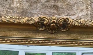 Beautifull Vintage Victorian Rococo Styled Gilt Framed Mirror Overmantle Ornate 4