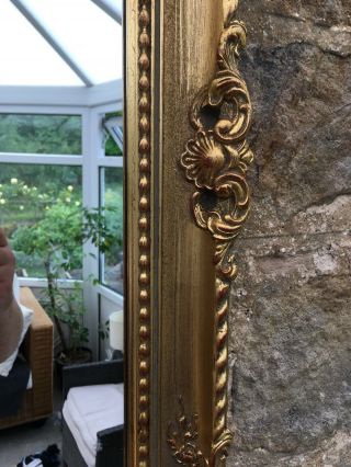 Beautifull Vintage Victorian Rococo Styled Gilt Framed Mirror Overmantle Ornate 6