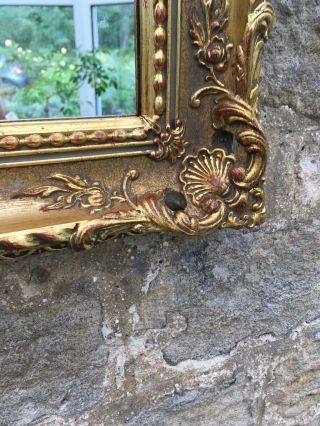 Beautifull Vintage Victorian Rococo Styled Gilt Framed Mirror Overmantle Ornate 7