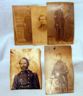 Estate 5 Civil War Soldiers Cdv Photos Identified 114 Th Regimen 3 Day Nr 3 Day