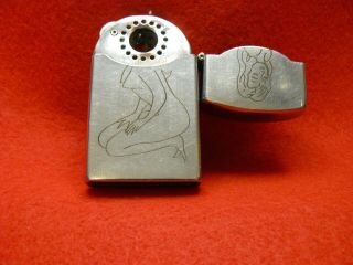 Rare War Engraved Zenith Wind Proof Lighter - Viet Nam 67 - 68,  Lady Logo