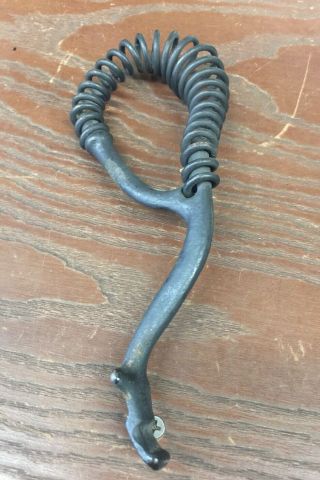 Antique Ideal 76 Lid Lifter W/ Spring Coiled Handle Wood Coal Pot Belly Stove 2