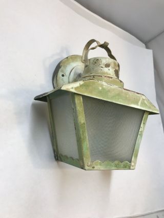 Vintage Mid Century Porch Wall Sconce Light Fixture Old Antique Outdoor Lantern