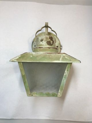 Vintage Mid Century Porch Wall Sconce Light Fixture Old Antique Outdoor Lantern 4