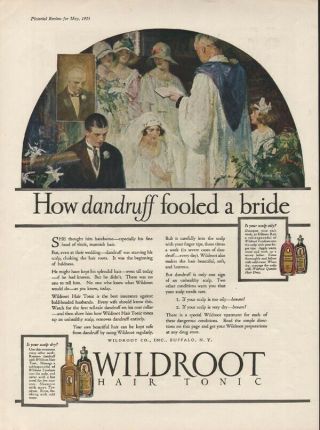 1925 Wildroot Hair Tonic Marriage Wedding Love Baldness Bottle Quack 22108