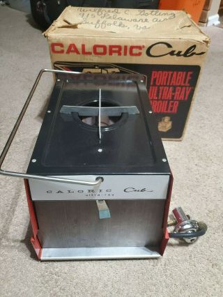 Vintage Caloric Cub Portable Propane Gas Camp Stove Oven Broiler Rare Nos
