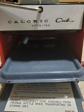 Vintage Caloric Cub Portable Propane Gas Camp Stove oven Broiler Rare NOS 5