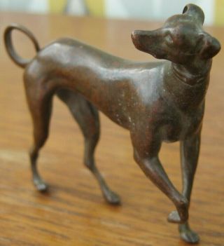 Gorgeous Lost Wax Cast Bronze Of An Art Deco Dog Whippet Or Greyhound