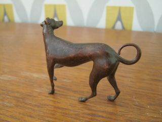 Gorgeous Lost Wax Cast Bronze Of An Art Deco Dog Whippet or Greyhound 5