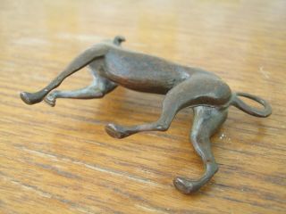 Gorgeous Lost Wax Cast Bronze Of An Art Deco Dog Whippet or Greyhound 6