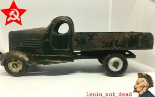 Vintage Antique Rare Military Toy Car Ussr Metal Truck Soviet Postwar Period