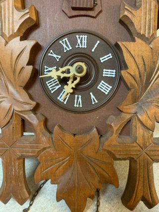 Vintage German Wooden Cuckoo Clock parts 3