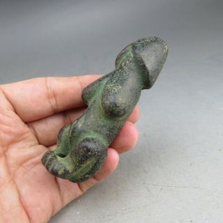 China,  liaoning,  jade,  hongshan culture,  black magnet,  penis&Apollo,  pendant Z450 4