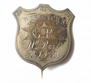 Civil War Id Badge Early Dog Tag 11th Rhode Island Vol Inf Named