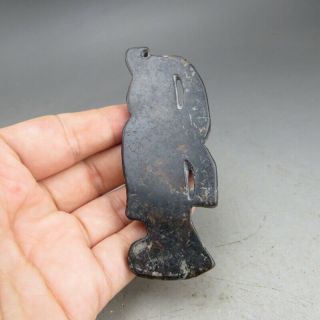 China,  liaoning,  jade,  hongshan culture,  black magnet,  dancers,  pendant Z510 5