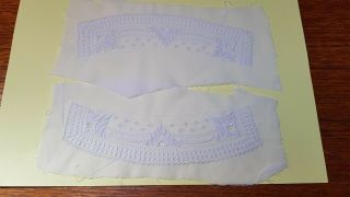 Rare Antique Ayrshire Whitework Hand Embroidered Cuffs /trims Finest Cotton Lawn