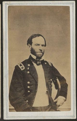 Civil War Cdv Union General William T Sherman