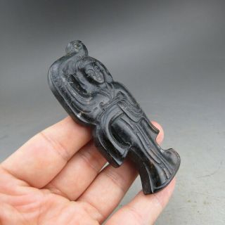 China,  jade,  Hongshan culture,  black magnet,  jade,  dancers,  pendant V711 3